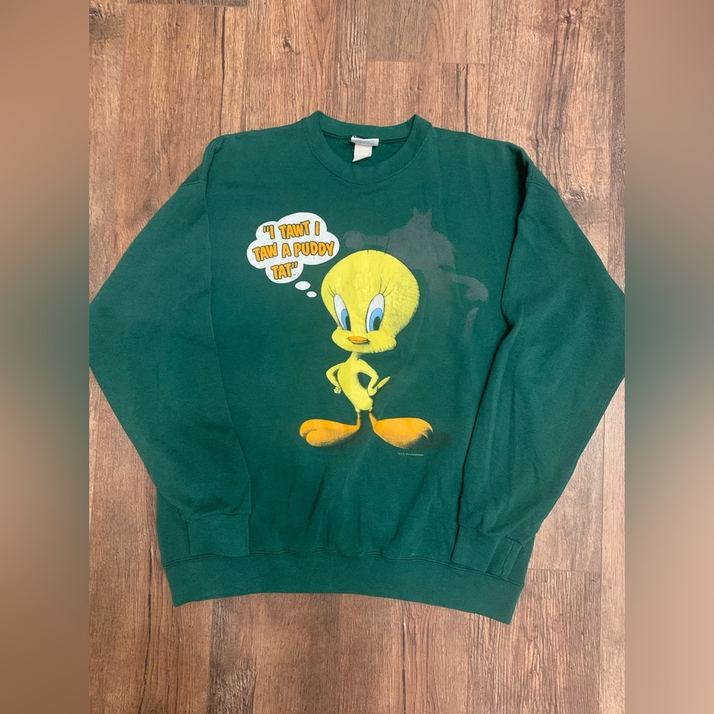 Vintage tweety sweatshirt / Green/ Size: XL